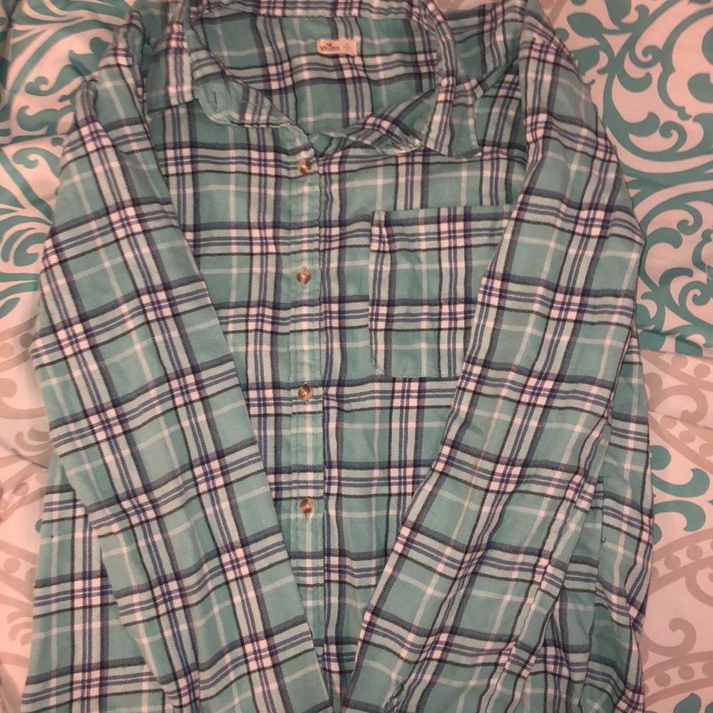 Teal flannel